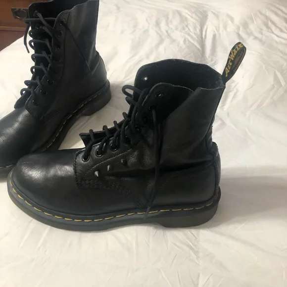 Dr. Martens Spiked Black Leather Boots - Picture 2 of 8